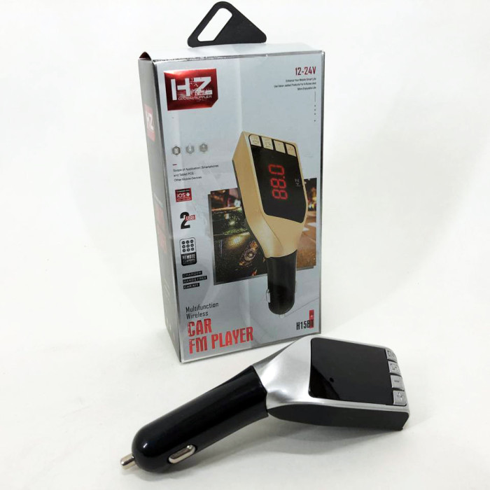 Автомобільний FM трансмітер модулятор H15 Bluetooth MP3, Bluetooth модулятор в машину. Колір: срібний