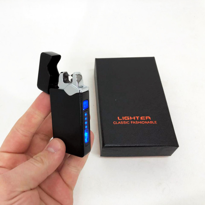 Електроімпульсна запальничка USB 315, акумуляторна запальничка подарункова, Вітрозахисна запальничка