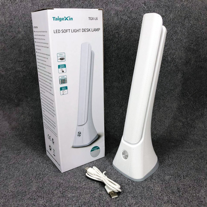 Настільна лампа з акумулятором Taigexin LED TGX-L6 4.5W 350lm 6500K USB 5V, лампа для столу школяра