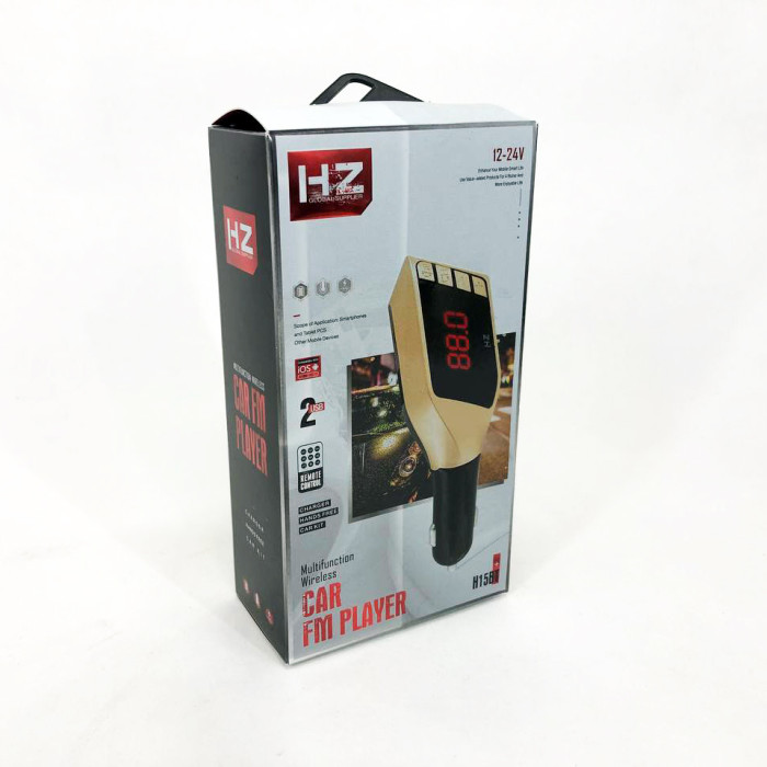 Автомобільний FM трансмітер модулятор H15 Bluetooth MP3, Bluetooth модулятор в машину. Колір: срібний