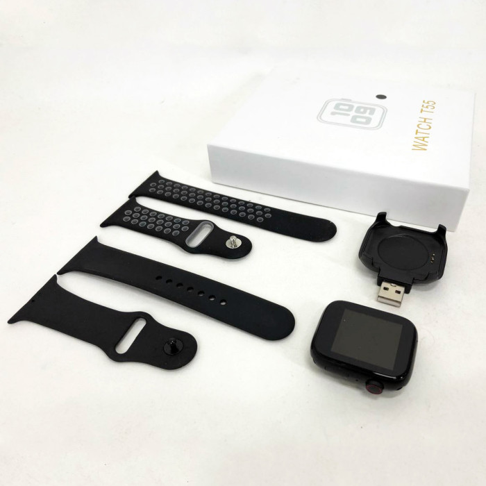Розумний смарт годинник Smart Watch T55 з 2 ремінцями, підтримка дзвінків, спортивні режими, вологозахист ip 67