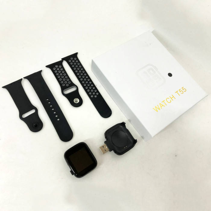 Розумний смарт годинник Smart Watch T55 з 2 ремінцями, підтримка дзвінків, спортивні режими, вологозахист ip 67