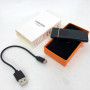 Електрозапальничка USB ZGP ABS, сенсорна електрична запальничка спіральна. Колір чорний