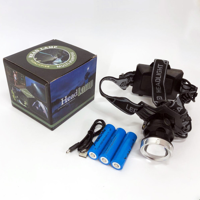 Ліхтарик на голову Bailong BL-8070-P50, LED налобний акумуляторний ліхтар, ліхтар на голову для риболовлі