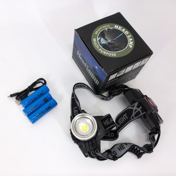 Ліхтарик на голову Bailong BL-8070-P50, LED налобний акумуляторний ліхтар, ліхтар на голову для риболовлі