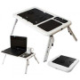 Складаний столик для ноутбука LD-09 E-Table, столик з охолодженням 2 USB кулера, Стіл підставка з вентиляцією