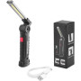 Світлодіодний ліхтар кемпінг W52 SMD + COB, червоний + білий, магніт, гачок, кемпінговий складний ліхтар