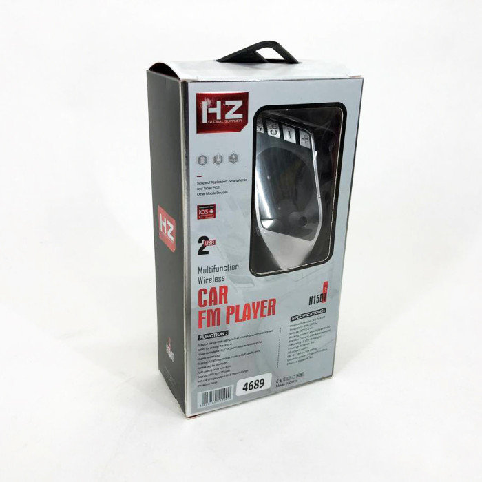 Автомобільний FM трансмітер модулятор H15 Bluetooth MP3, Bluetooth модулятор в машину. Колір: срібний