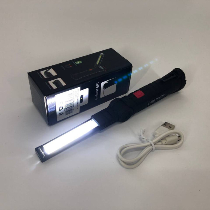 Ліхтар кемпінг W51-SMD+COB, поворот на 180º+180º, магніт, затискач, гак для підвісу, вбудований акумулятор