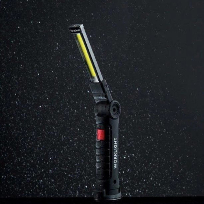 Ліхтар кемпінг W51-SMD+COB, поворот на 180º+180º, магніт, затискач, гак для підвісу, вбудований акумулятор
