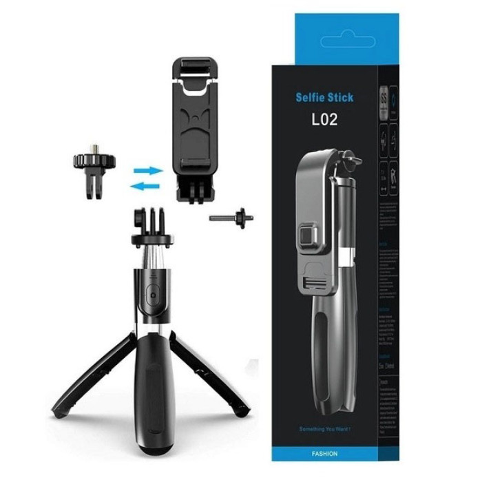 Універсальний штатив тринога для телефону Selfie Stick L02 Bluetooth монопод-трипод штатив селфі палиця