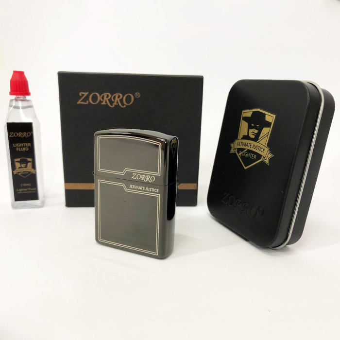 Запальничка бензинова Zorro HL-300, запальничка на день народження, запальничка у подарунковому футлярі