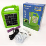 Ліхтар кемпінг переносний 6399А - LED+COB, power bank, 2x18650, сонячна батарея. Колір: зелений