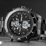 Годинник наручний чоловічий SKMEI 1670BKWT BLACK-WHITE, Армійський годинник протиударний. Колір: чорний