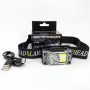 Ліхтар налобний YY-19B-3SMD+2COB(white+yellow+red), Налобний ліхтарик із usb зарядкою