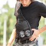 Тактична чоловіча сумка з кобурою Cordura 1000D – 6 кишень, чорна