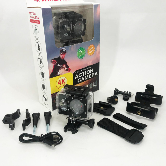 Водонепроникна спортивна екшн камера DVR Sport S2 Wi-Fi/SD, Бодікамера з дисплеєм, Відеокамери sport