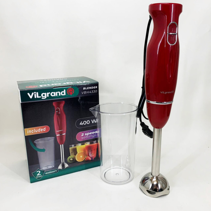 Блендер ViLgrand VBH4330. Колір: червоний