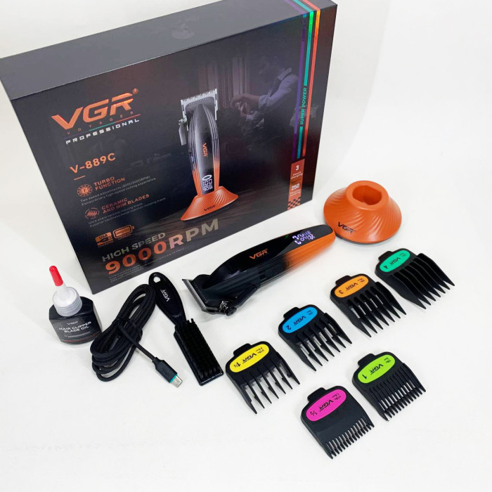 Машинка для стрижки волосся VGR V-889C керамічні леза 9000RPM