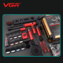 Набір VGR STEPLERSS RPO 4 IN 1 RED, триммер, машинка для стрижки, електробритва, фен