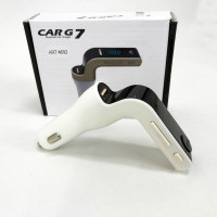 Модулятор FM MOD G7 Bluetooth, Bluetooth модулятор в машину, ФМ модулятор блютуз в машину. Колір: білий