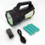 Ліхтар кемпінг переносний T100A-10W+2COB з бічними LED white/red/blue, Акумуляторна лампа для кемпінгу