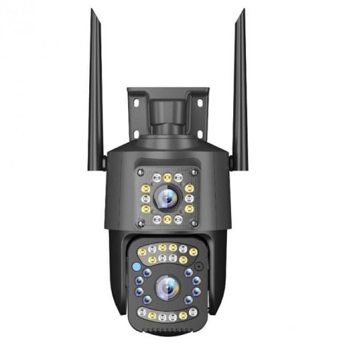 Вулична IP камера 4G/Wi-Fi з двома лінзами SC03 V380pro 4 Mп, Відеокамера з цифровим зумом та мікрофоном