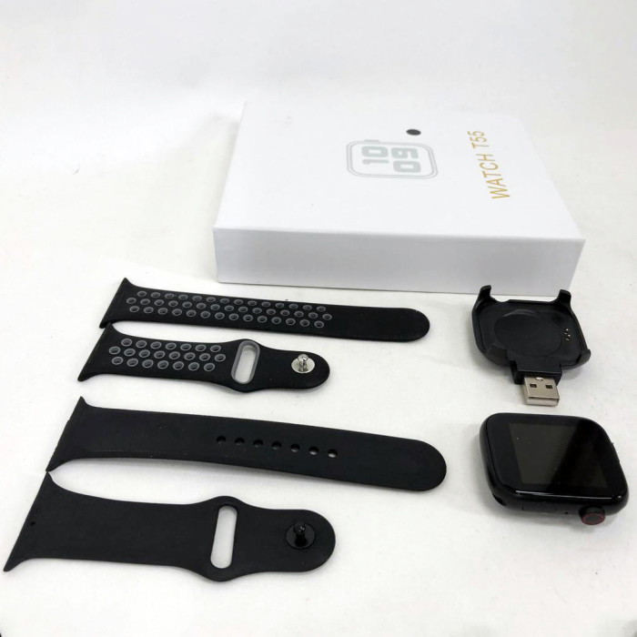 Розумний смарт годинник Smart Watch T55 з 2 ремінцями, підтримка дзвінків, спортивні режими, вологозахист ip 67