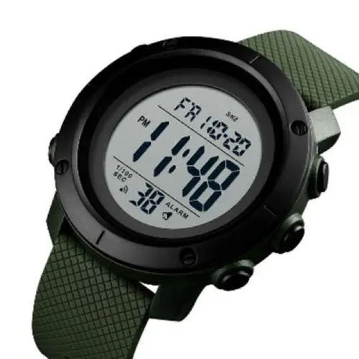 Годинник наручний чоловічий SKMEI 1434AGWT ARMY GREEN-WHITE, годинник армійський оригінал. Колір: зелений