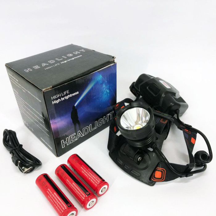 Ліхтар налобний X-Balong XQ-218-HP50 акумуляторний LED zoom з функцією Power Bank 3 режими роботи