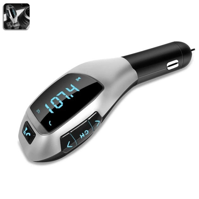 Автомобільний bluetooth fm модулятор X5 ВТ для автомагнітоли, mp3/фм трансмітер з дисплеєм