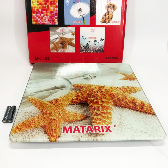 Ваги для підлоги MATARIX MX-452 180 кг, Ваги для вимірювання маси тіла, Електронні ваги зірки