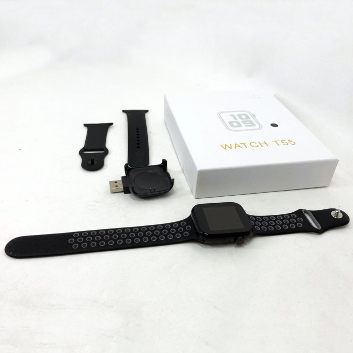 Розумний смарт годинник Smart Watch T55 з 2 ремінцями, підтримка дзвінків, спортивні режими, вологозахист ip 67