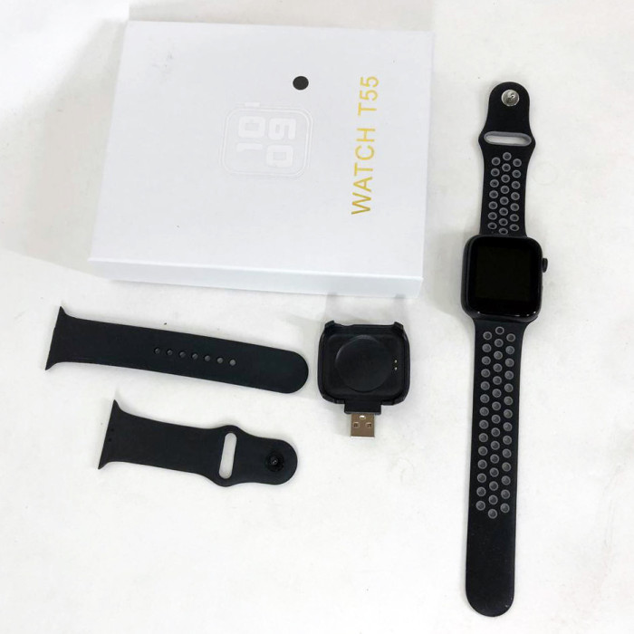 Розумний смарт годинник Smart Watch T55 з 2 ремінцями, підтримка дзвінків, спортивні режими, вологозахист ip 67