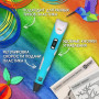 3D ручка Smart 3D Pen 2 c LCD дисплеєм, Цікава ручка 3д для дітей, Оригінальна. Колір: блакитний