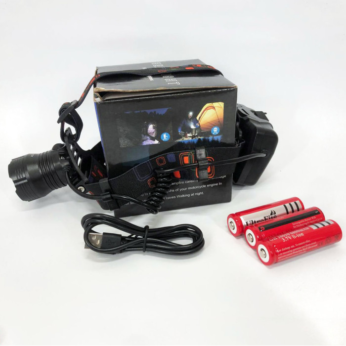 Ліхтар налобний X-Balong XQ-218-HP50 акумуляторний LED zoom з функцією Power Bank 3 режими роботи