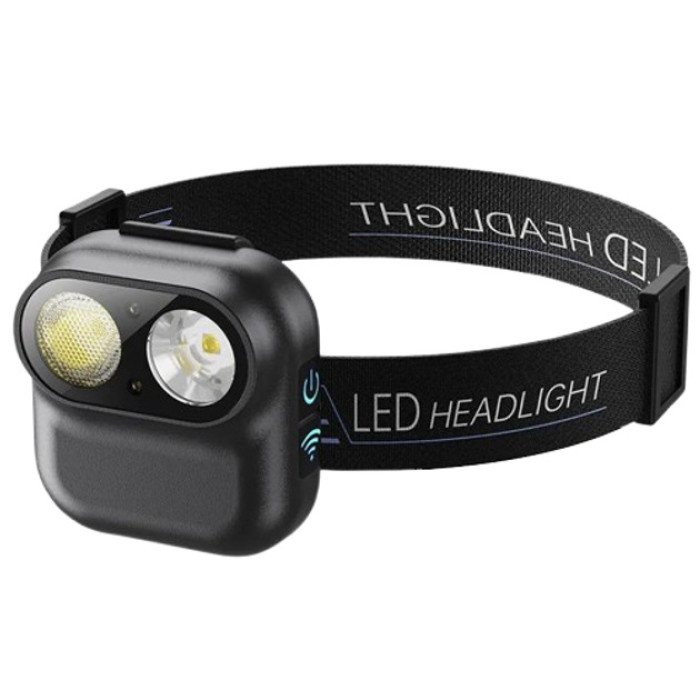 Ліхтар налобний W809-2XTE Motion Sensor