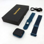 Smart Watch T80S, два браслети, температура тіла, тиск, оксиметр. Колір: синій