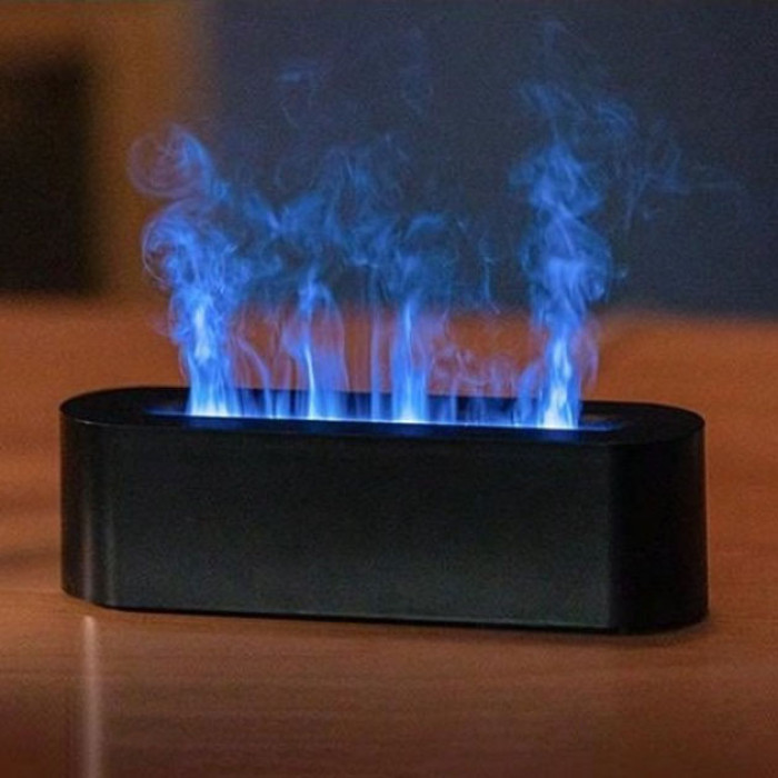 Зволожувач повітря - арома дифузор Diffuser А3 c пультом, ультразвуковий зволожувач з ефектом полум'я