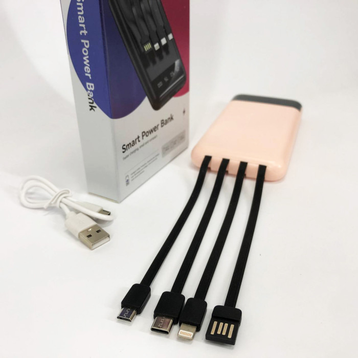 Павербанк Power Bank UKC 50000mAh Мобільна зарядка зовнішній акумулятор портативний павер. Колір: рожевий