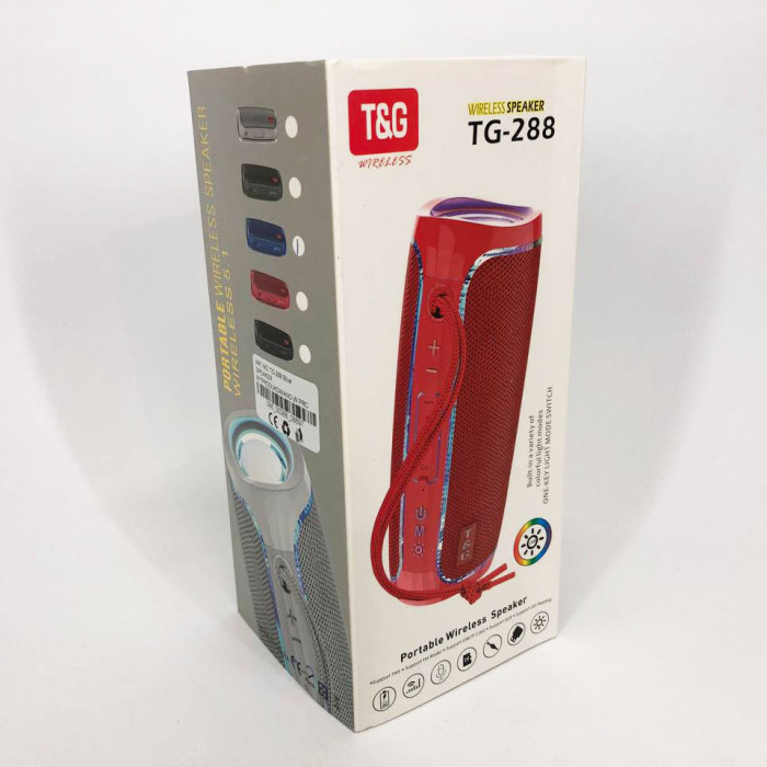 Портативна колонка Bluetooth з LED підсвічуванням TG288 бездротова колонка портативна потужна. Колір: синій