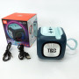 Портативна Bluetooth колонка TG359 7W з підсвічуванням RGB, акумуляторна колонка для музики. Колір: синій