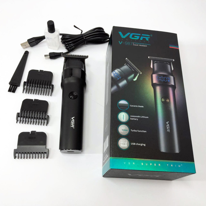 Машинка для стрижки волосся VGR V-987, Машинка для стрижки волосся бездротова, Vgr машинка для стрижки