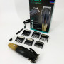 Машинка для стрижки волосся акумуляторна Professional Turbo з різними насадками VGR V-003. Колір: жовтий