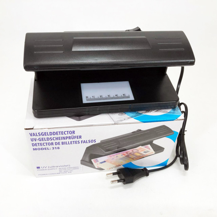Детектор валют ультрафіолетовий Counterfeit Money Detector UV Ultraviolet Light 318