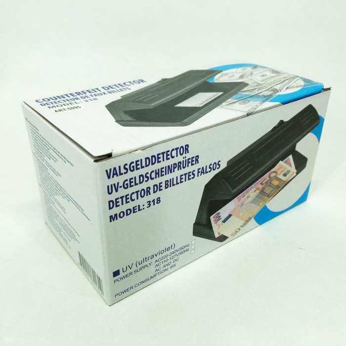 Детектор валют ультрафіолетовий Counterfeit Money Detector UV Ultraviolet Light 318
