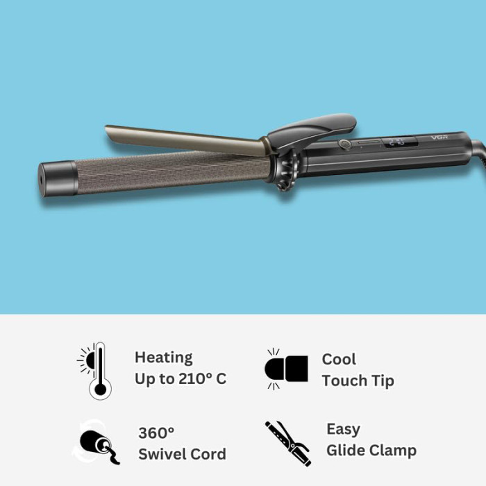 Плойка VGR V-579, температура від 130 до 210 °C, кераміка