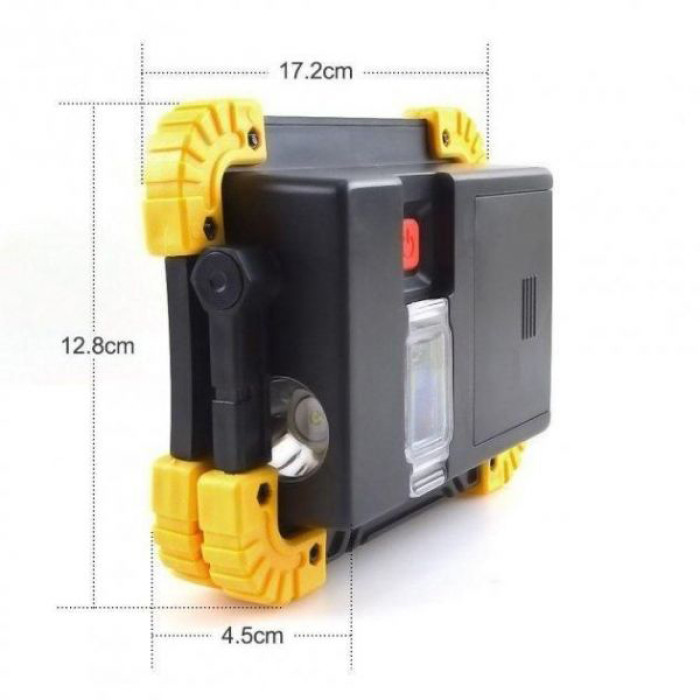 Світлодіодний ліхтар LED прожектор USB L811-20W-COB-1W з Power Bank, лампа-прожектор, ручний прожектор