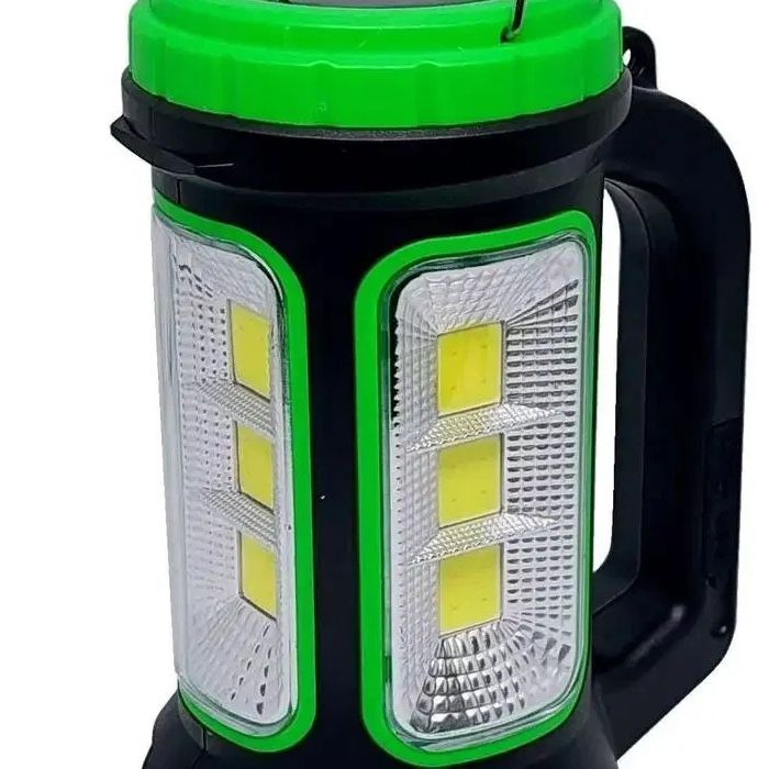 Кемпінговий ліхтар XBL 818C-3W+COB, Ліхтарик акумуляторний кемпінговий, Ліхтар-світильник. Колір: зелений