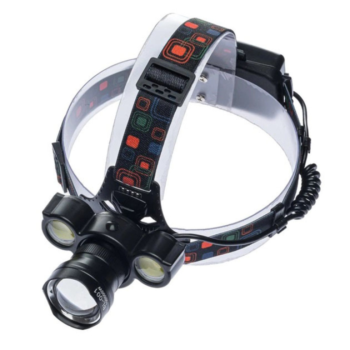 Налобний акумуляторний ліхтар HeadLight BL-001 діод T6+Cob, Налобний ліхтарик з USB зарядкою, з лінзою